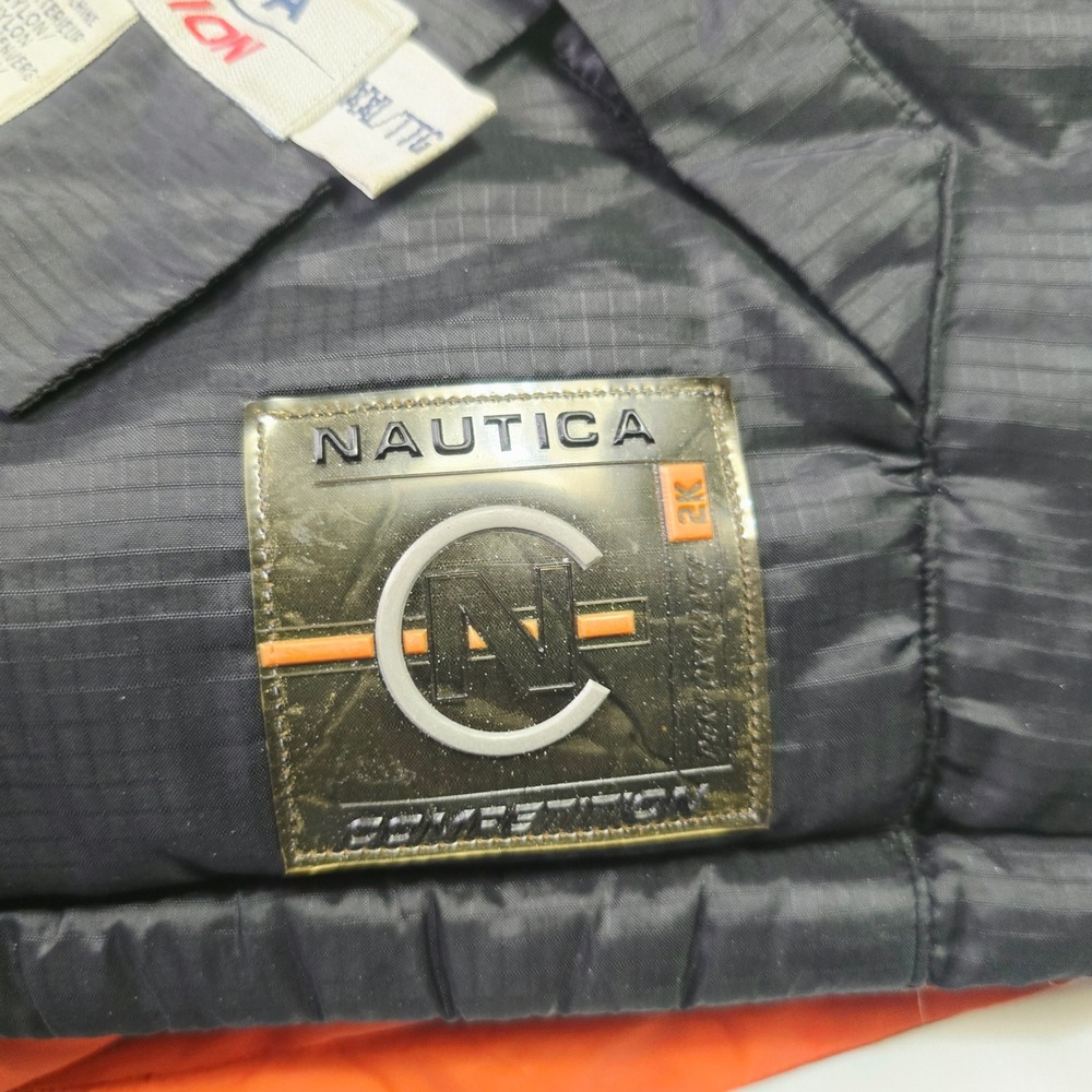 Nautica Men's Competition Reversible Puffer Vest XXL Black Orange Duck Down A22 - Picture 10 of 15